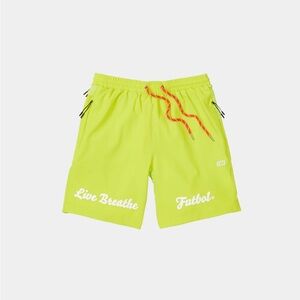 Live Breathe Futbol LBF size large Maestro men’s short neon green soccer short